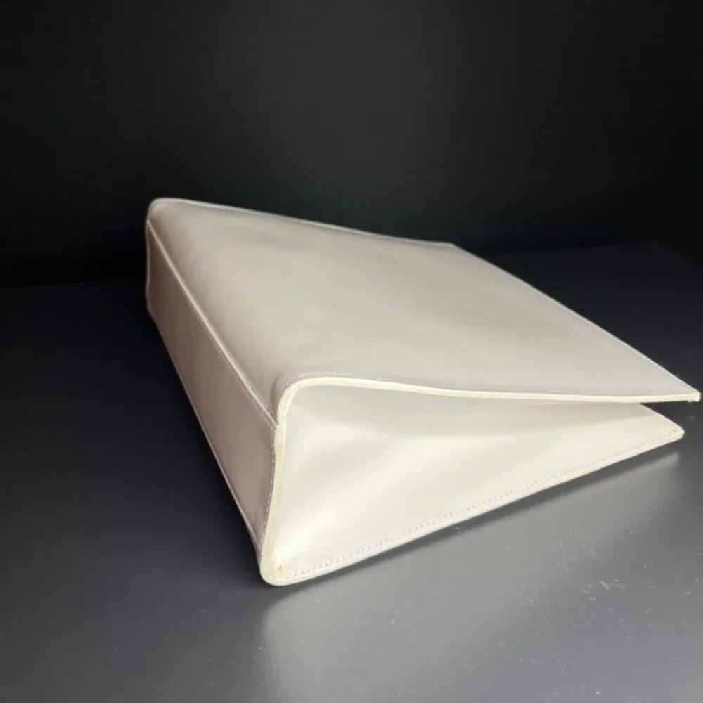 Gucci White Leather Handbag Retractable Handles RARE - Picture 4 of 5